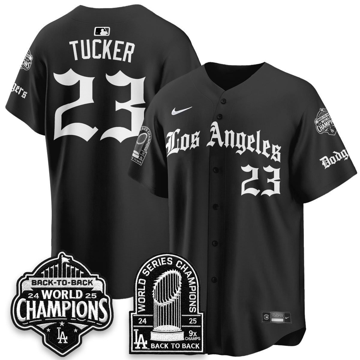 LAD WS Champions Back 2 Back Patch Vapor Premier Limited Gothic Gold Edition Jersey - Stitched