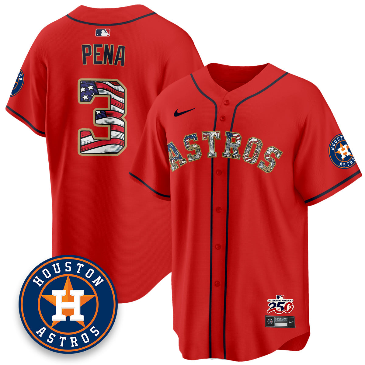 HOU 2026 Independence Day USA Vapor Limited Jersey - Stitched