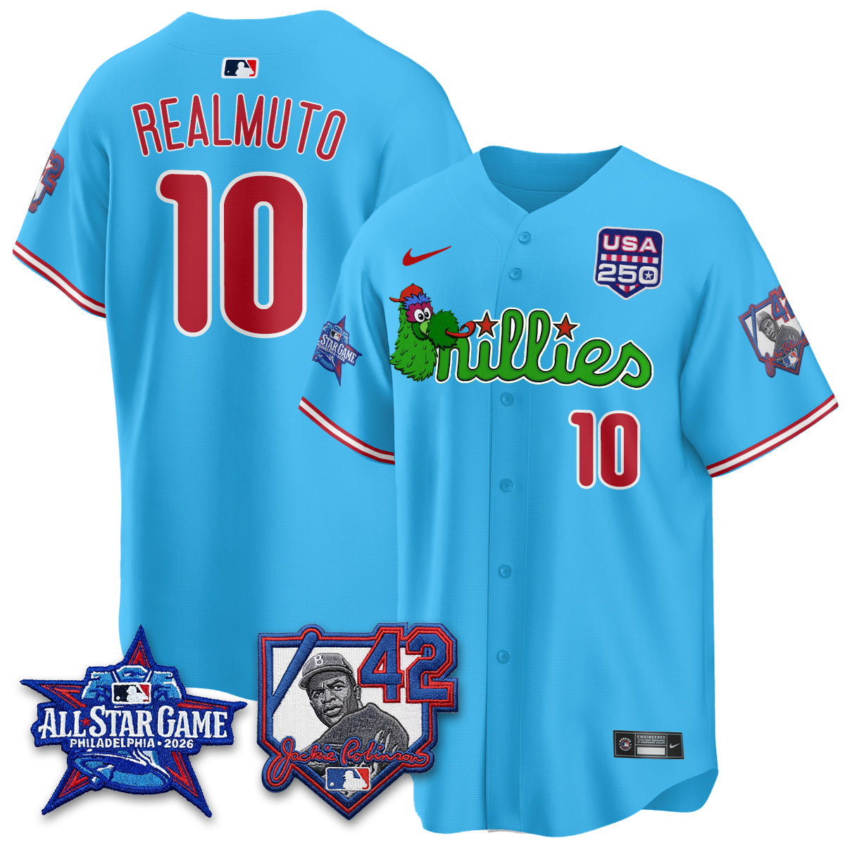PHI Phanatic 2026 New Era & 250th USA Vapor Limited Jersey - All Star Game - All Stitched