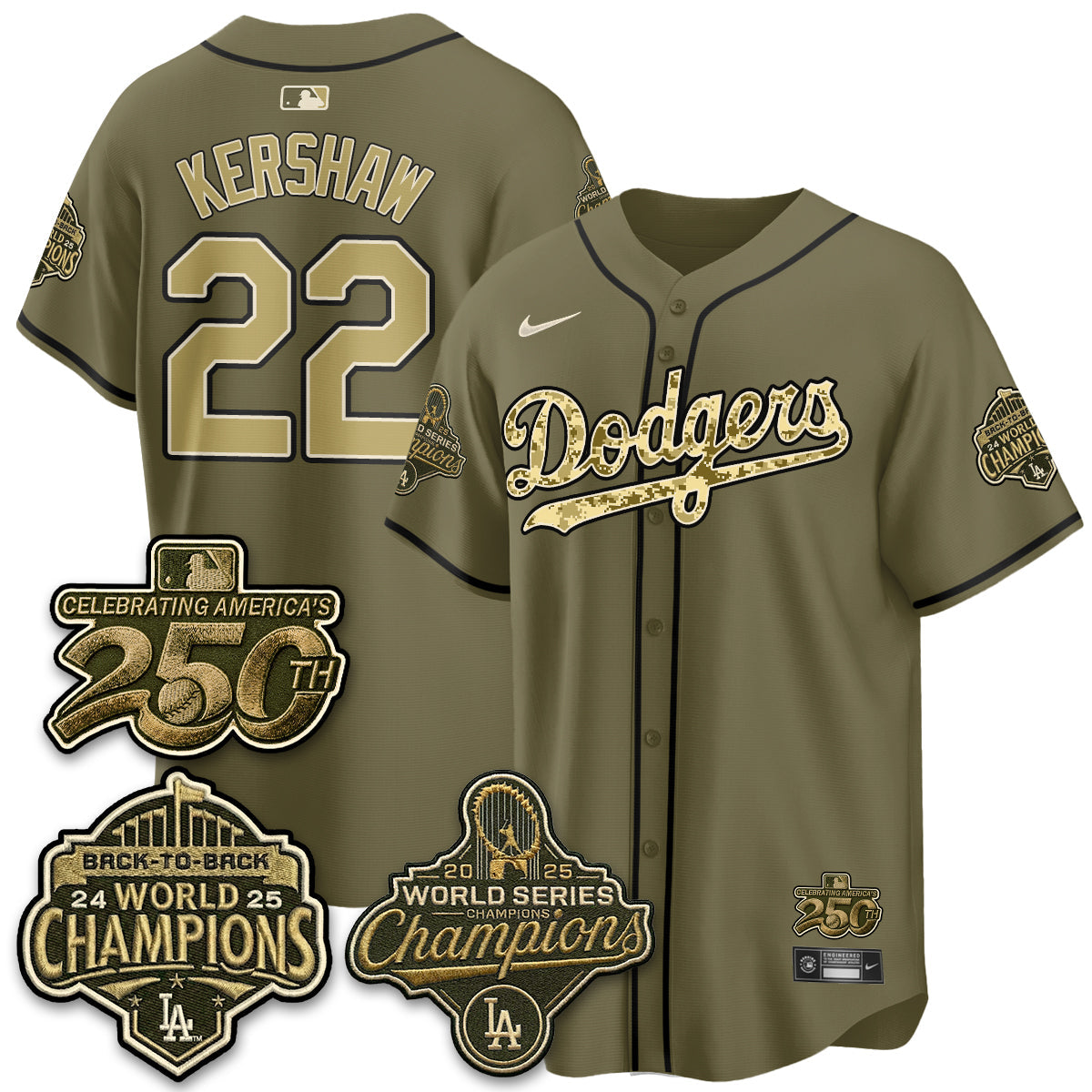 LAD Military Appreciation Game Day Jersey -Stitched