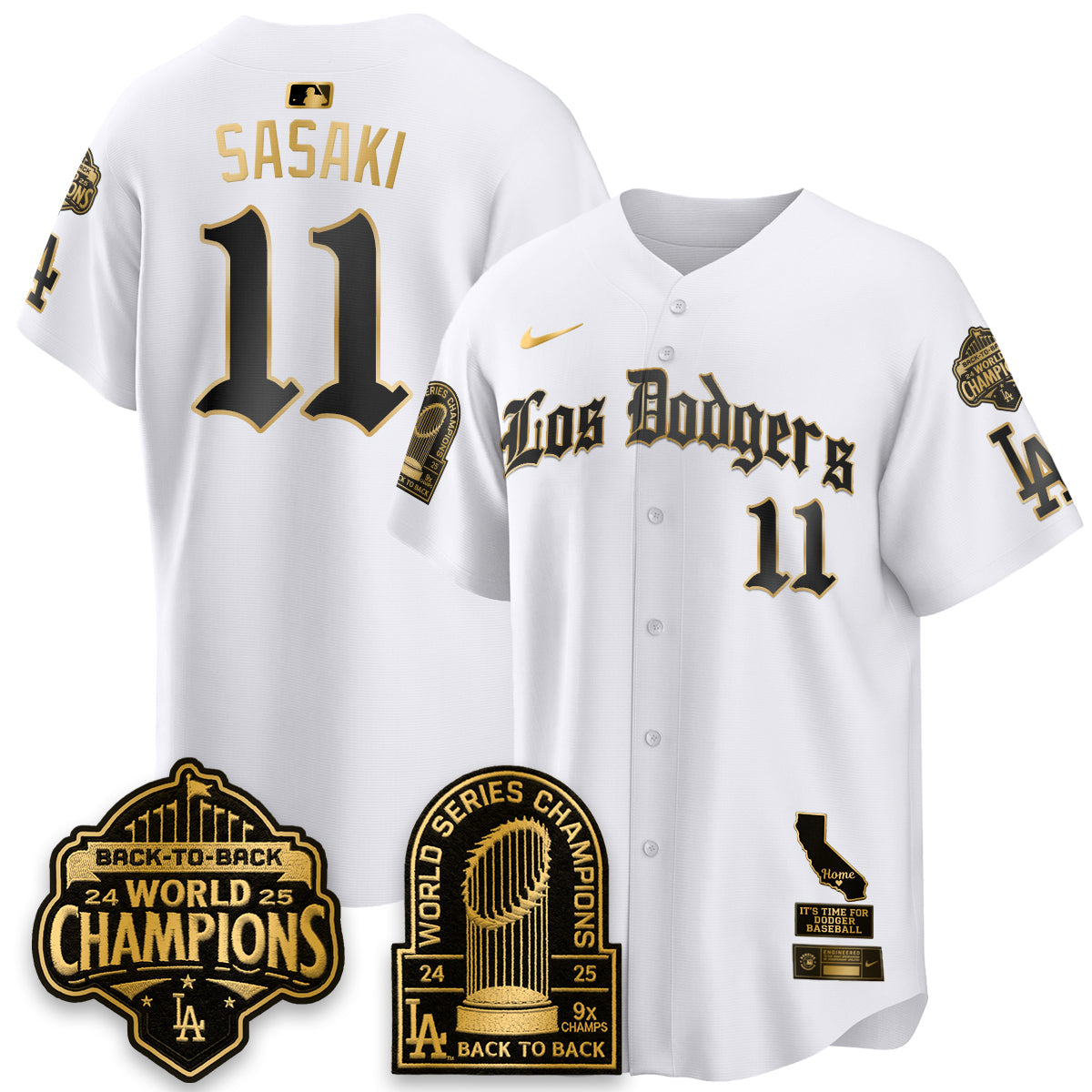 LAD World Series Champions Vapor Premier Limited Gothic Edition Jersey - All Stitched