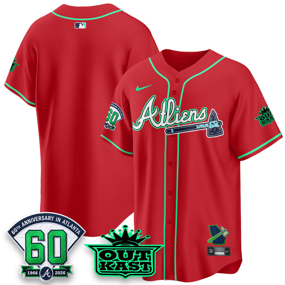 ATL x Atliens Cool Base Galaxy Version Jersey - Stitched