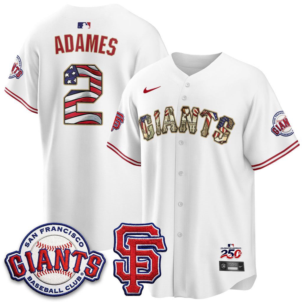 San Francisco Giants2026 Independence Day USA Jersey - Stitched