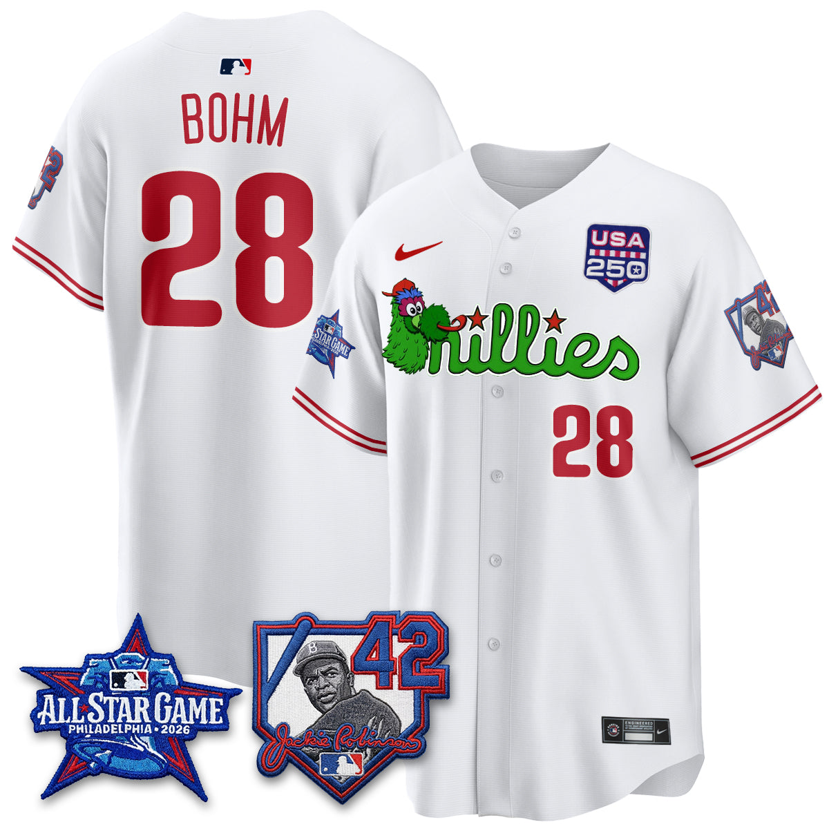 PHI Phanatic 2026 New Era & 250th USA Vapor Limited Jersey - All Star Game - All Stitched