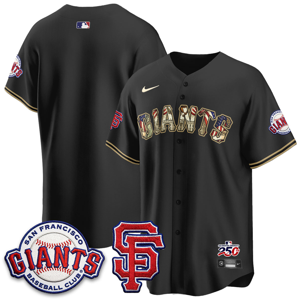San Francisco Giants2026 Independence Day USA Jersey - All Stitched