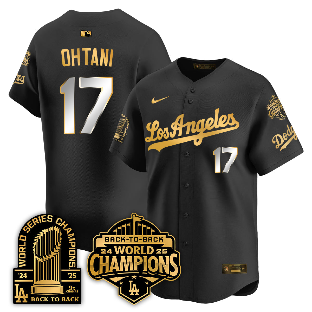 LAD Gold Collection Vapor Limited Jersey - 9x & B2B Champs - Stitched