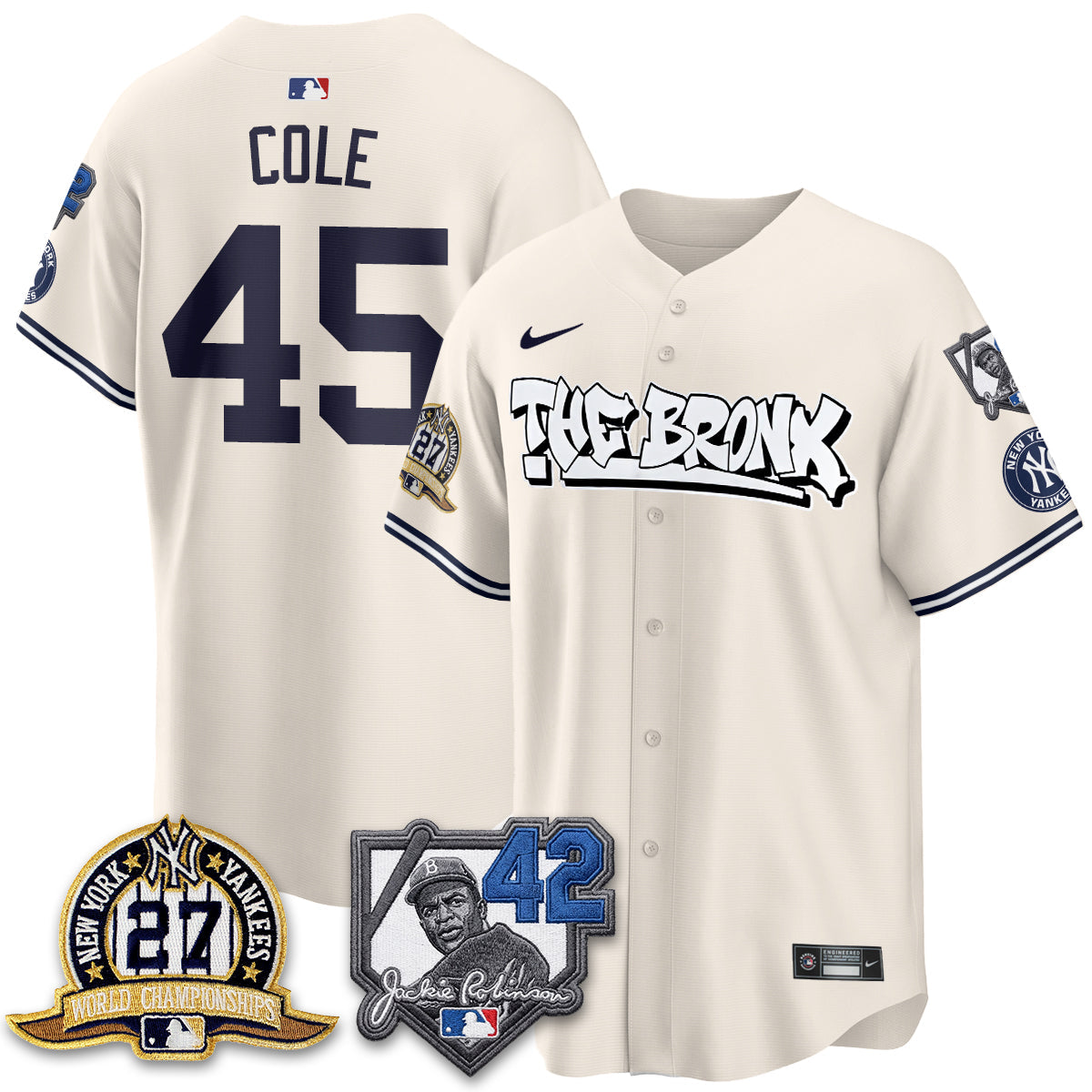 NYY The Bronx 2026 Jackie Robinson Day Vapor Limited Jersey - All Stitched