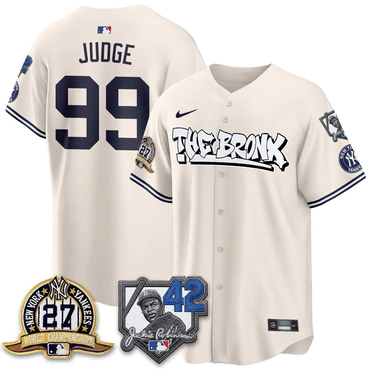 NYY The Bronx 2026 Jackie Robinson Day Vapor Limited Jersey - All Stitched