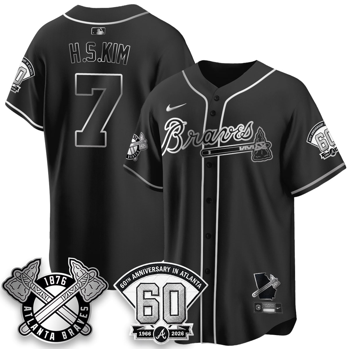 ATL 60th Anniversary Silver Edition Vapor Limited Jersey - Stitched