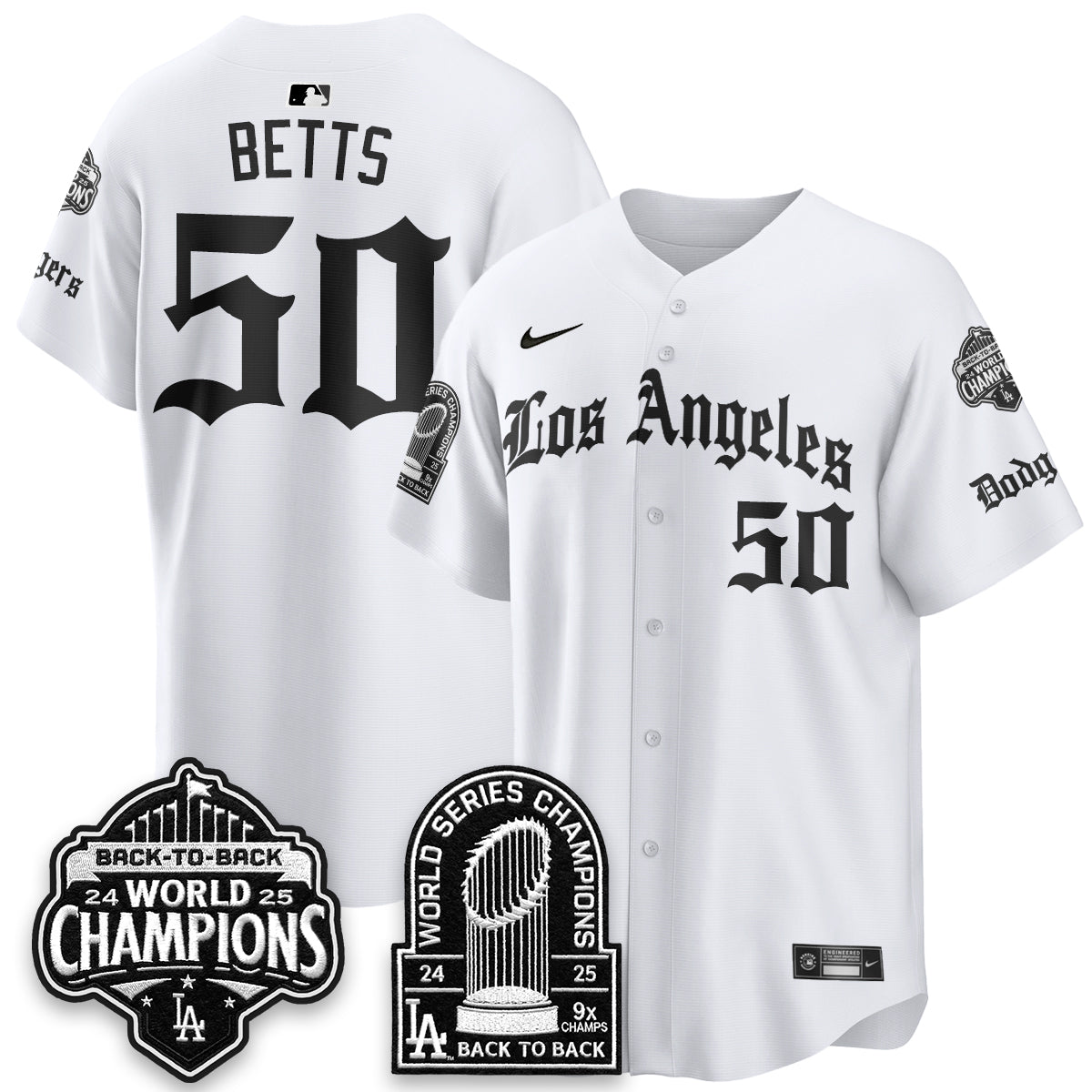 LAD WS Champions Back 2 Back Patch Vapor Premier Limited Gothic Edition Jersey - All Stitched