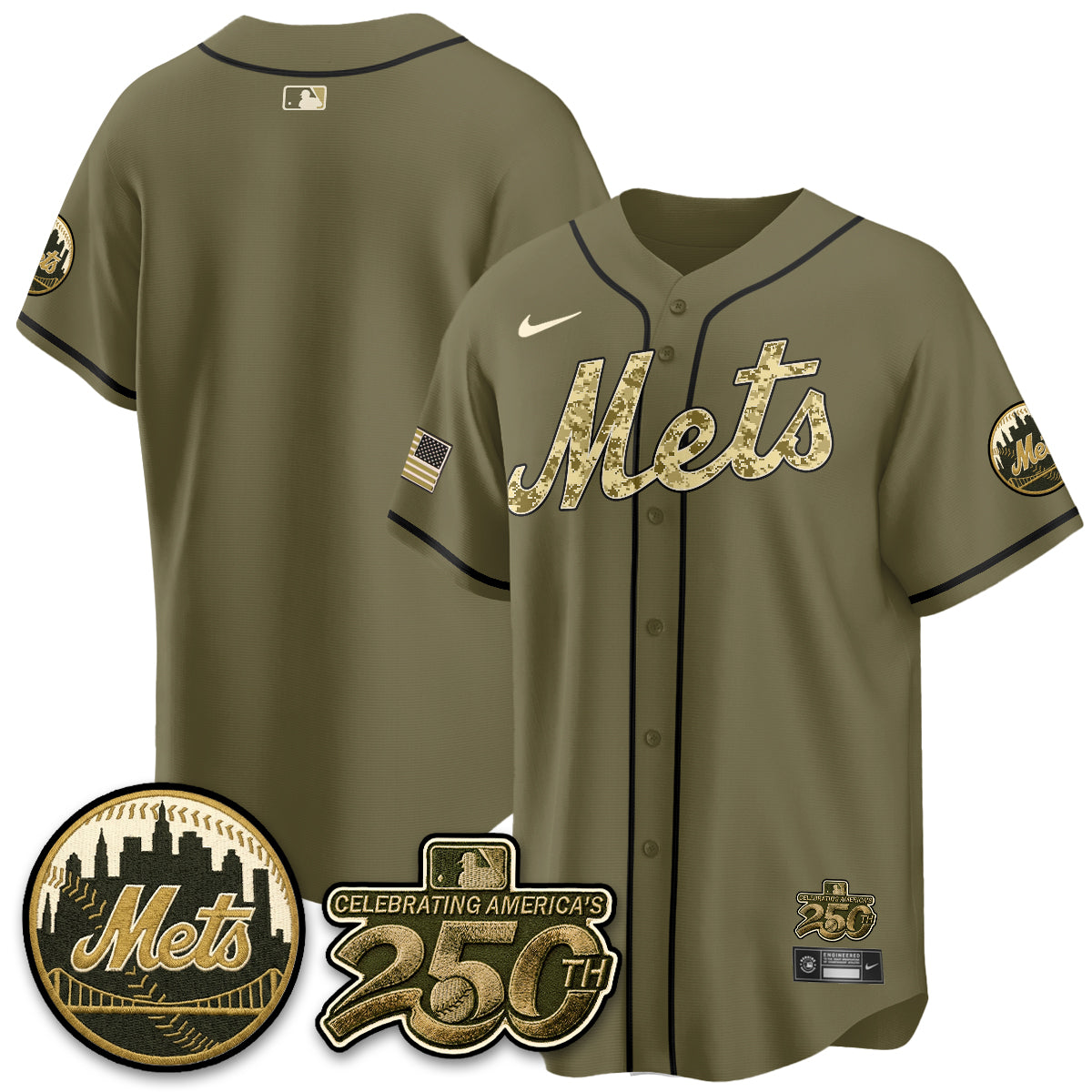 NYM Armed Forces Day Vapor Premier Limited Jersey - Stitched V2