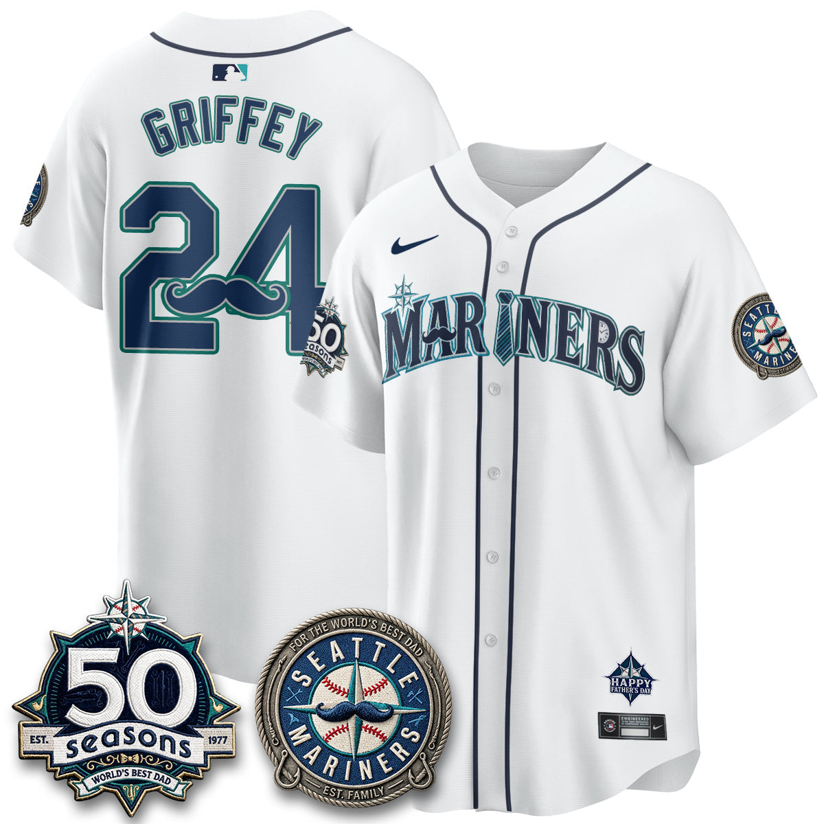 SEA Happy Father's Day Vapor Jersey - Stitched