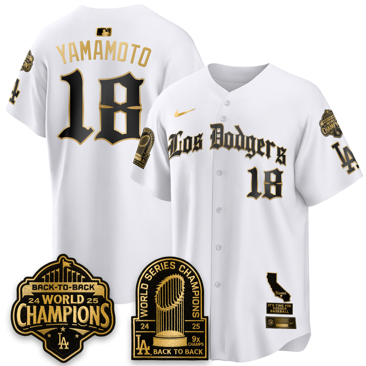 LAD World Series Champions Vapor Premier Limited Gothic Edition Jersey - All Stitched