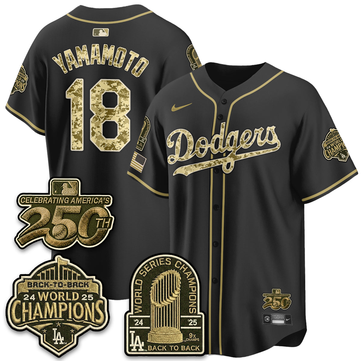 LAD Military Appreciation Game Day Jersey V2 - Stitched