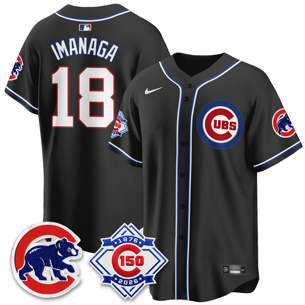 CHC 150th Anniversary Black Out Style Vapor Premier Limited Jersey - All Stitched