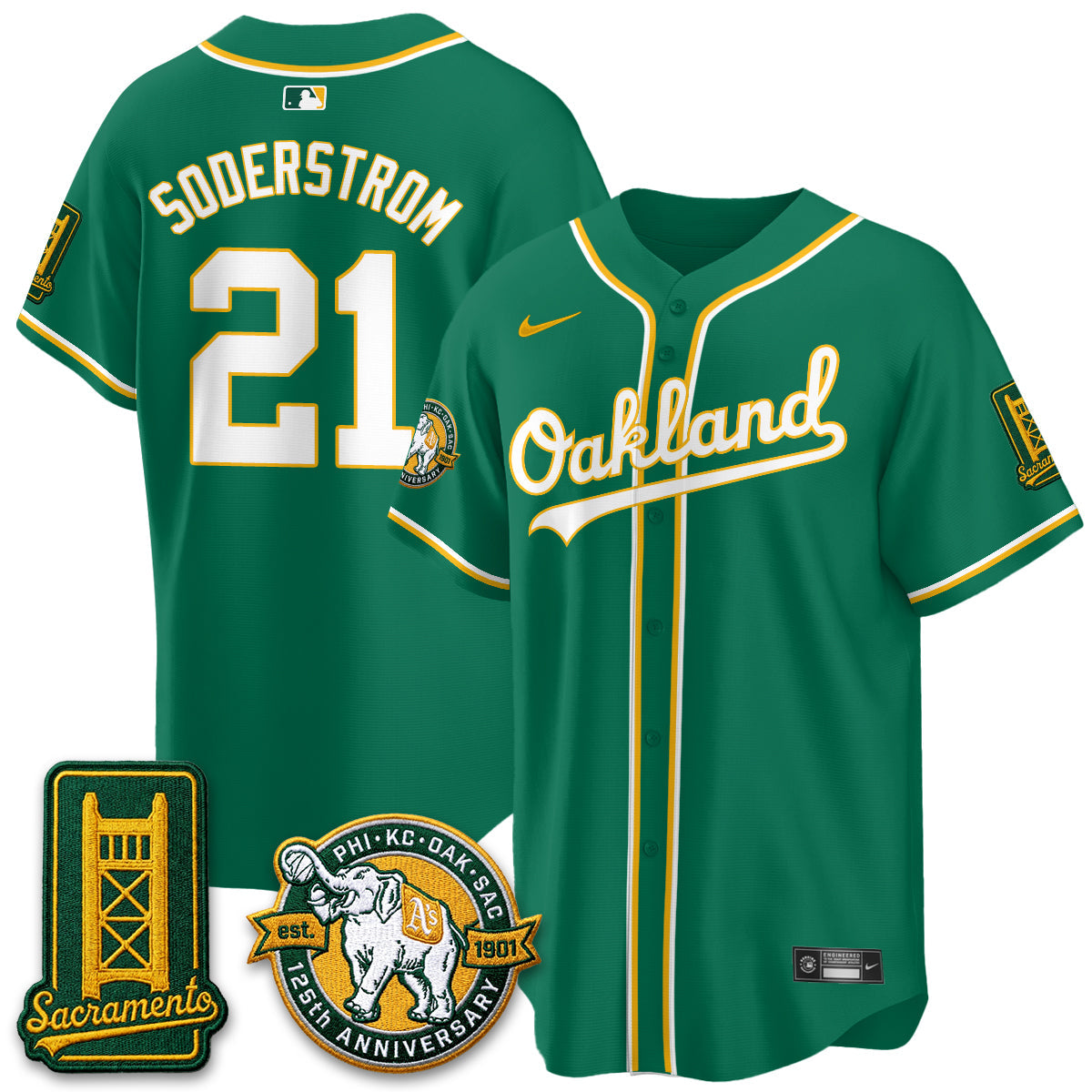 OAK 2026 Black Out Style - Celebrating 125 Years -  Limited Vapor Jersey - All Stitched
