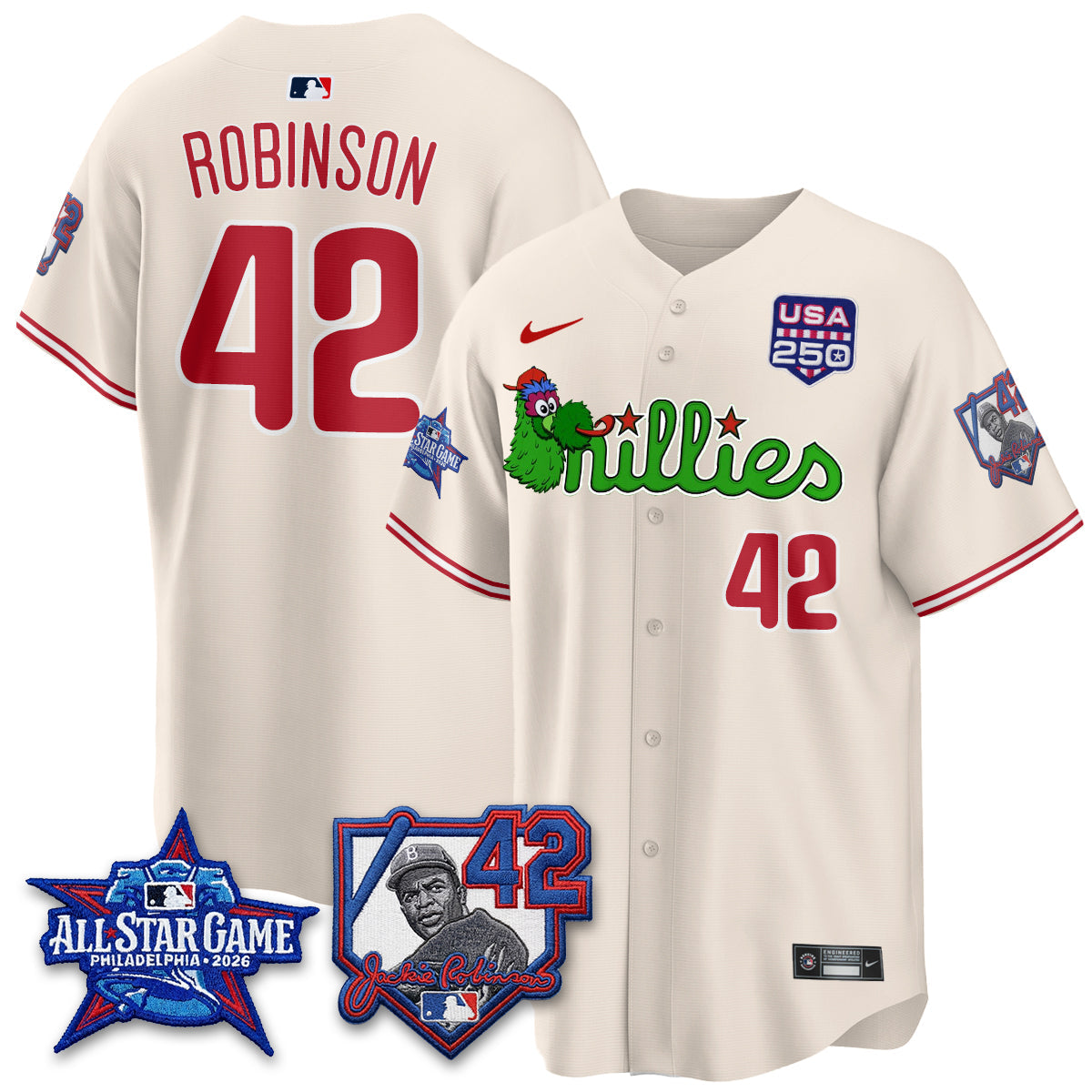 PHI Phanatic 2026 New Era & 250th USA Vapor Limited Jersey - All Star Game - All Stitched