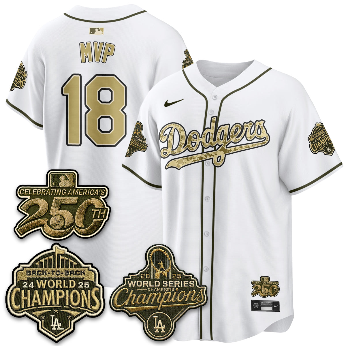 LAD Military Appreciation Game Day Jersey -Stitched