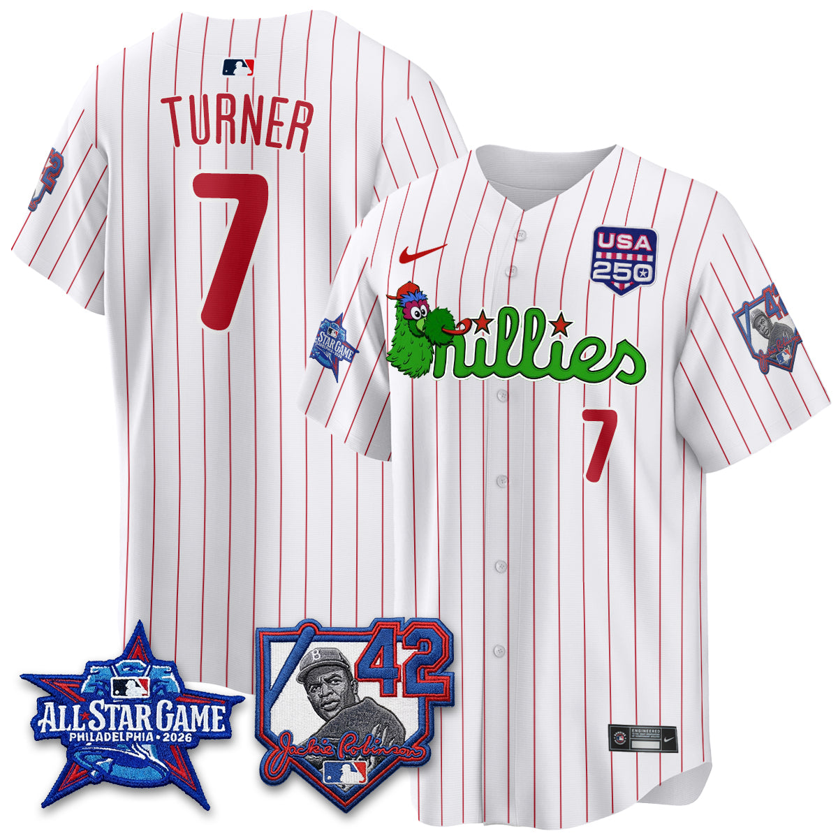 PHI Phanatic 2026 New Era & 250th USA Vapor Limited Jersey - All Star Game - All Stitched