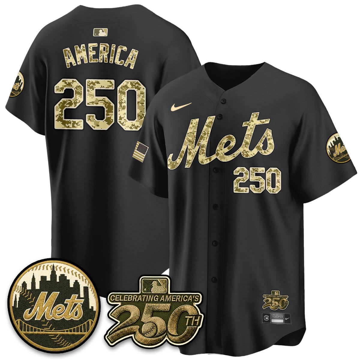 NYM Armed Forces Day Vapor Premier Limited Jersey - All Stitched V2