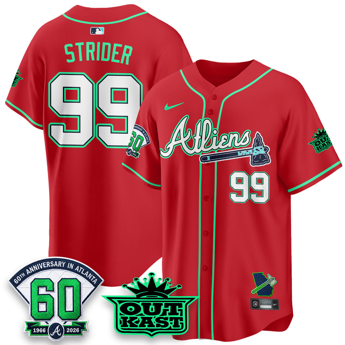 ATL x Atliens Cool Base Galaxy Version Jersey - Stitched
