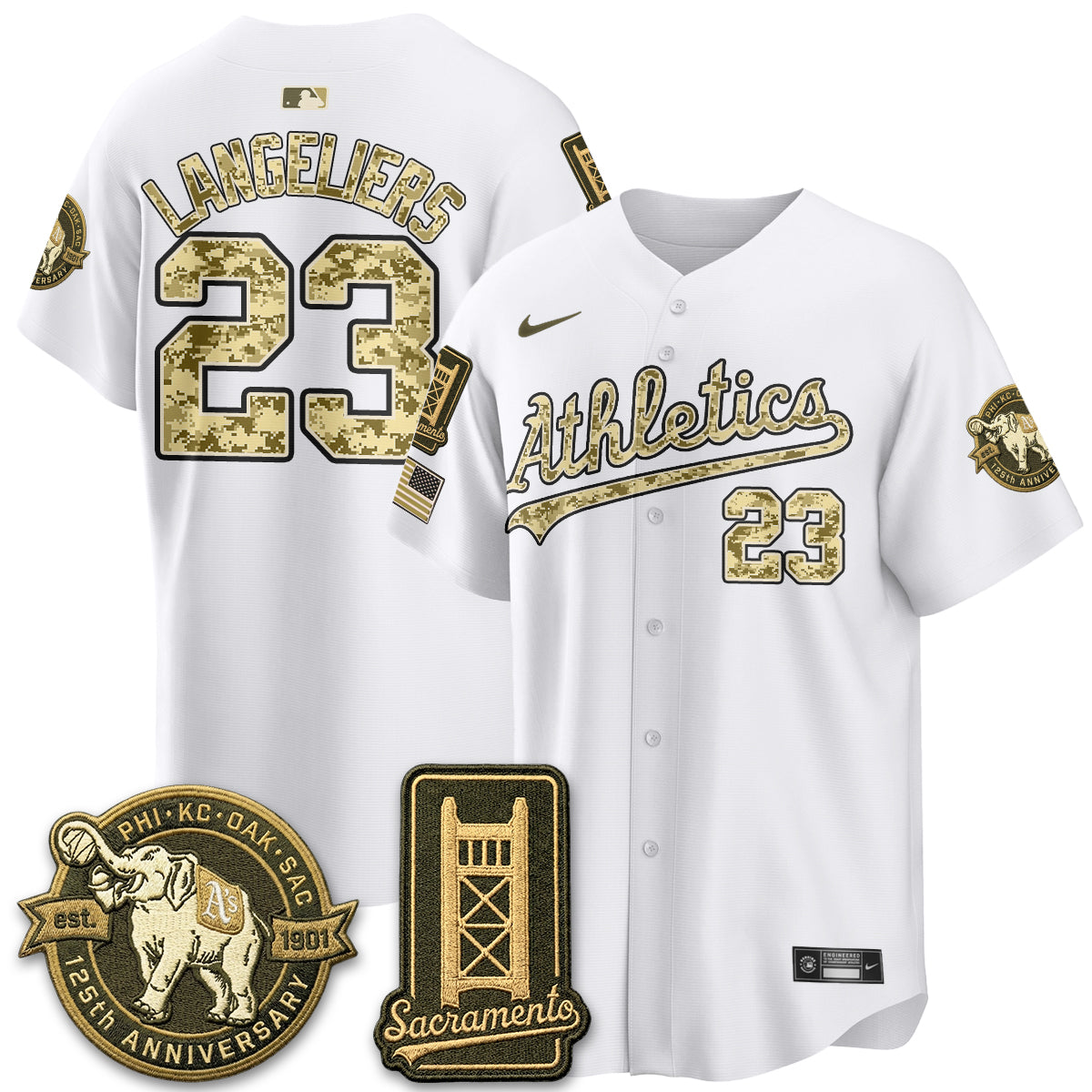 OAK Military Appreciation Game Day Jersey - Stitched