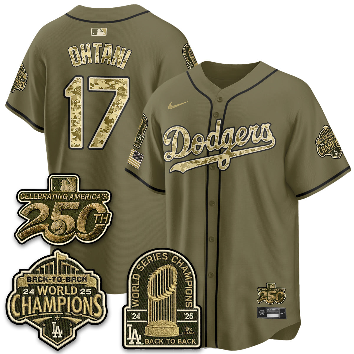 LAD Military Appreciation Game Day Jersey V2 - Stitched
