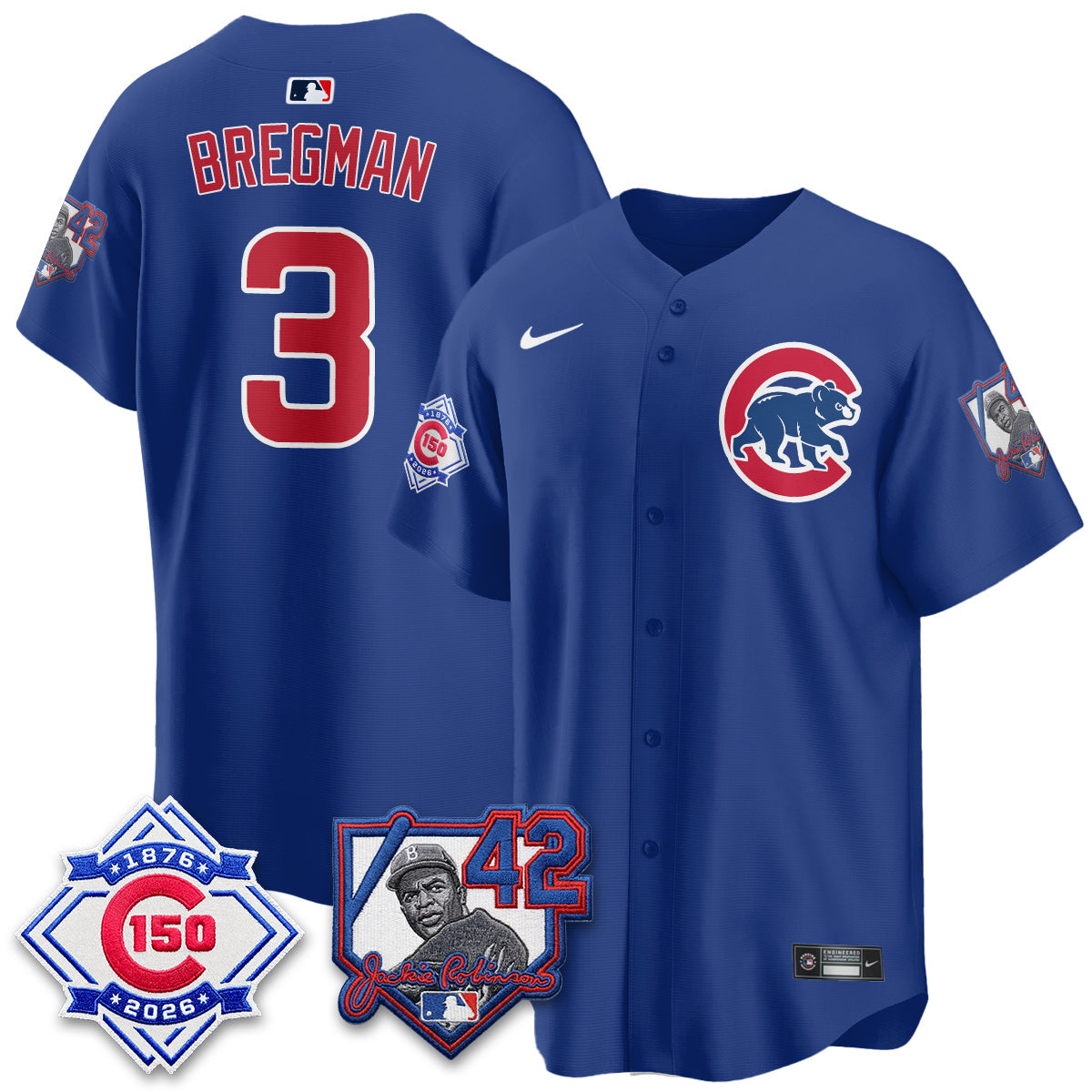 CHC 150th Anniversary & Jackie Robinson Day Patch Vapor Premier Limited Jersey - Stitched