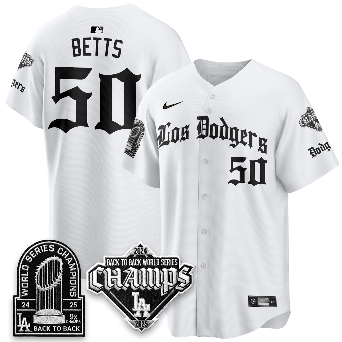 LAD World Series Champions B2B Patch Vapor Premier Limited Gothic Edition Jersey - All Stitched