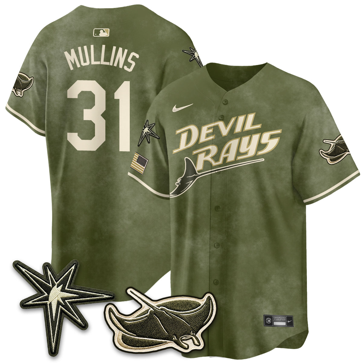 TB New Era Olive 2026 Armed Forces Day Jersey - All Stitched