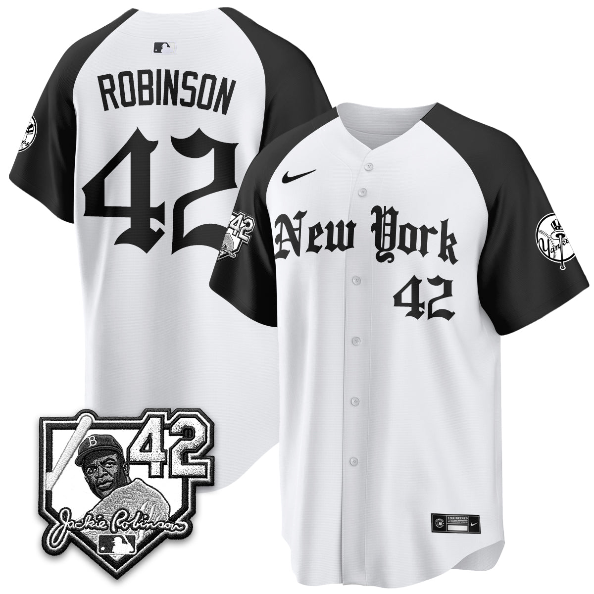 NYY 2026 Jackie Robinson Day Gothic Vapor Limited Jersey - All Stitched