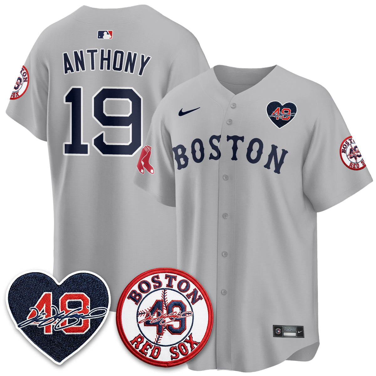 BOS Tim Wakefield Memorial Patch Vaper Premier Limited Jersey - Stitched