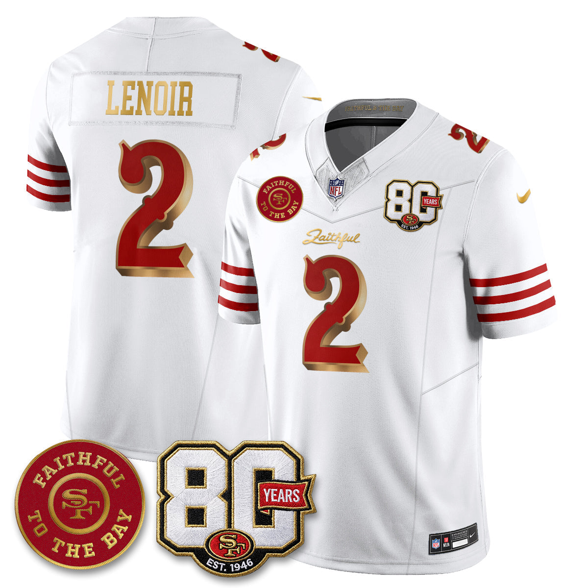 SF “Rivalries” Vapor Limited Jersey - Faithful To The Bay Patch - All Stitched