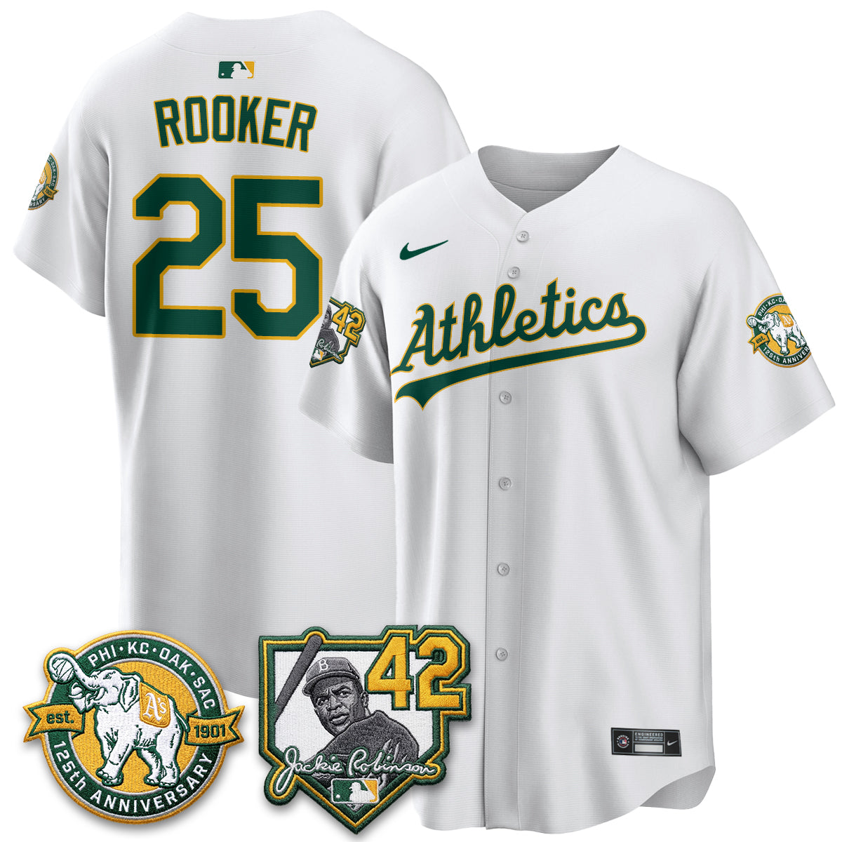 OAK 2026 Jackie Robinson Day - Celebrating 125 Years Limited Vapor Jersey - All Stitched