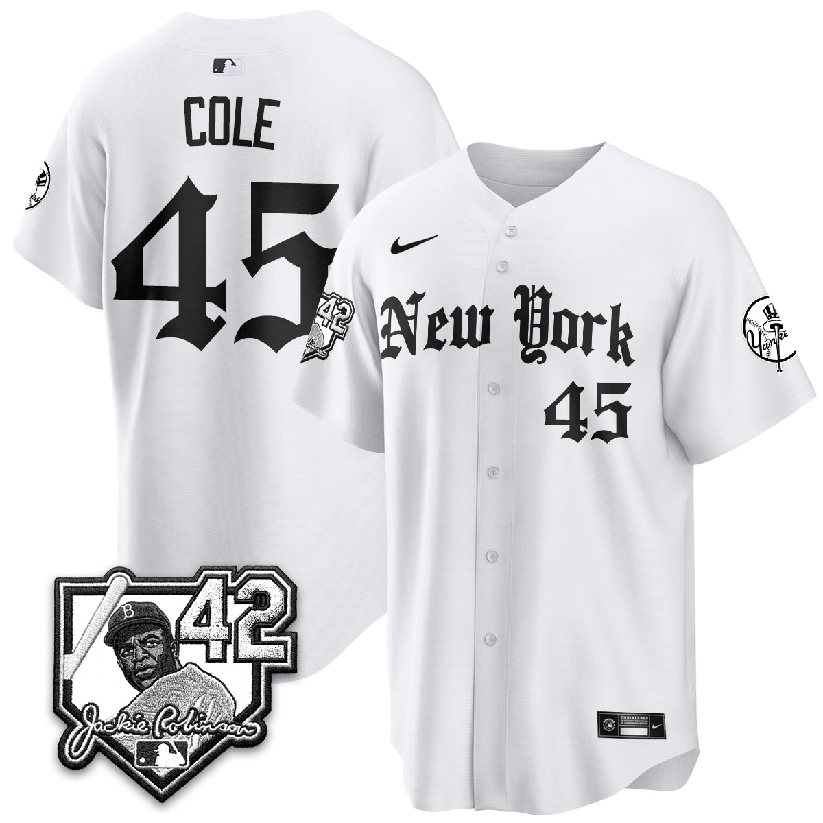 NYY 2026 Jackie Robinson Day Gothic Vapor Limited Jersey - All Stitched