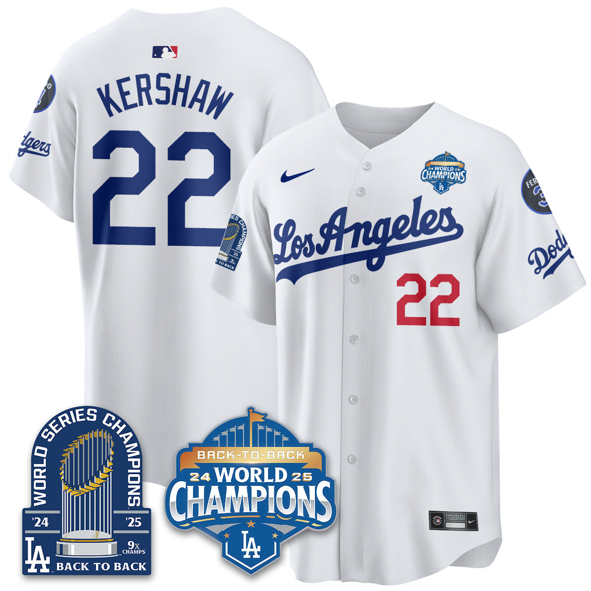 LAD Alternate  Vapor Limited Jersey - 9x Champs - Stitched