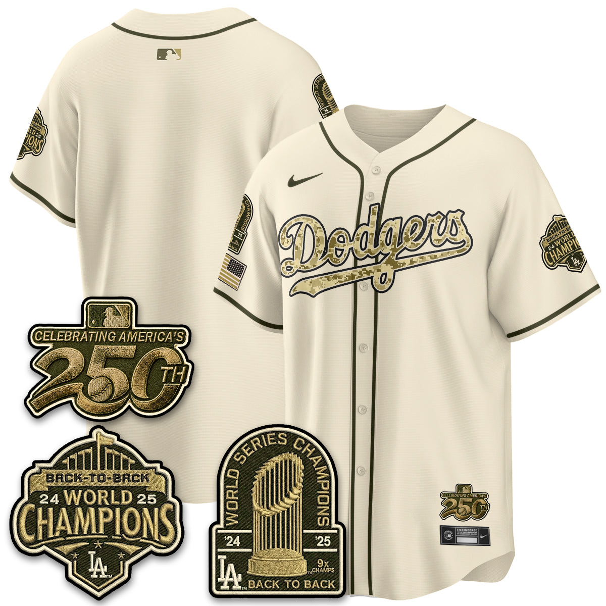 LAD Military Appreciation Game Day Jersey V2 - Stitched