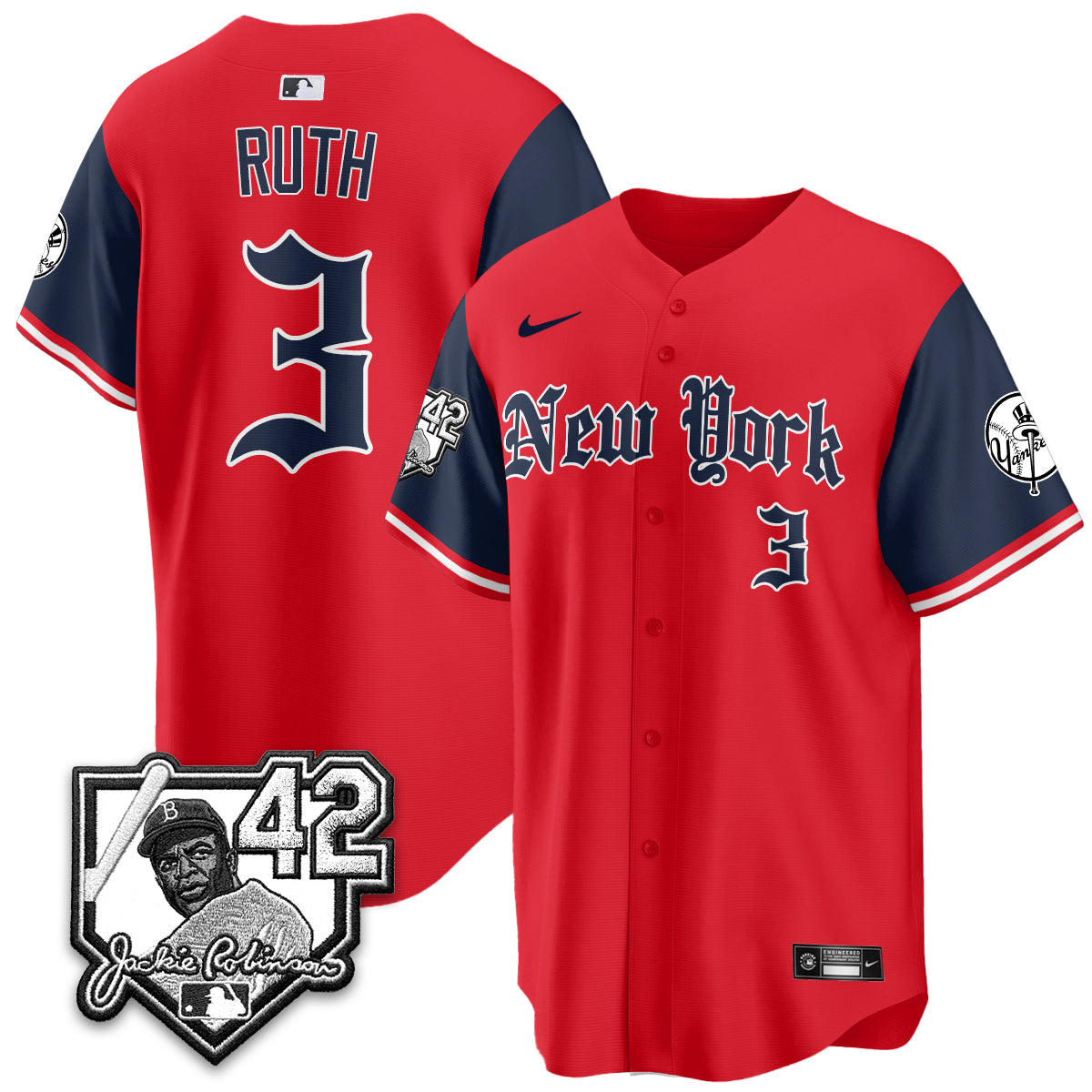 NYY 2026 Jackie Robinson Day Gothic Vapor Limited Jersey - All Stitched