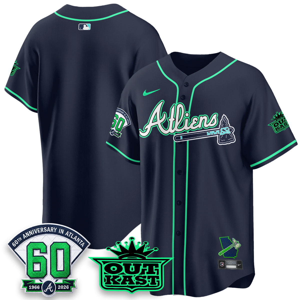 ATL x Atliens Cool Base Galaxy Version Jersey - Stitched