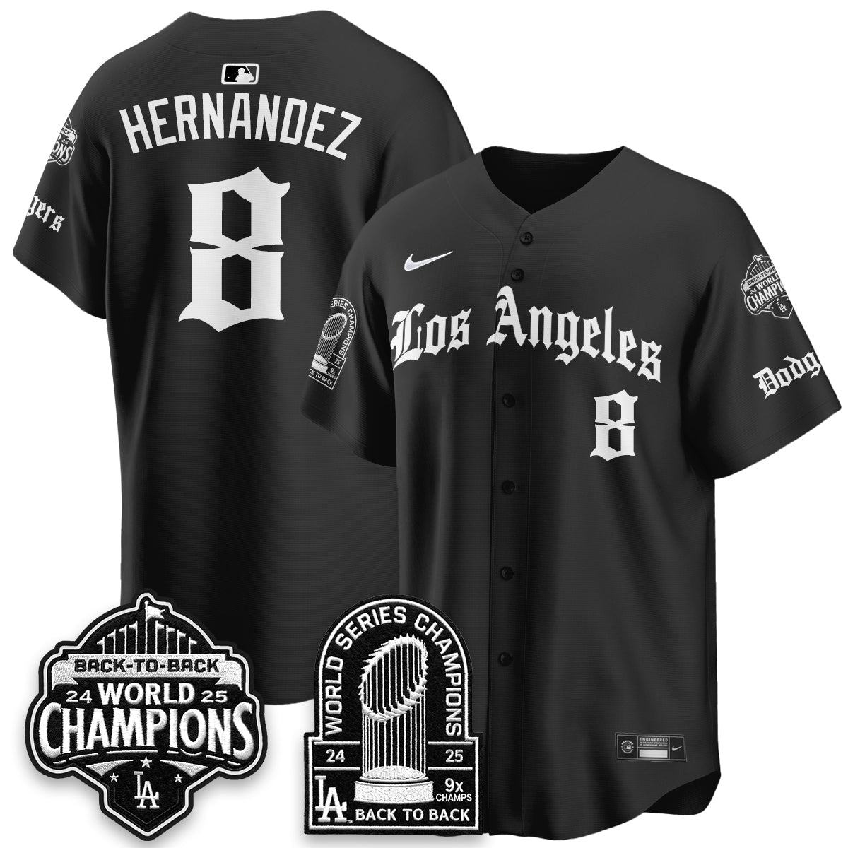LAD WS Champions Back 2 Back Patch Vapor Premier Limited Gothic Edition Jersey - All Stitched