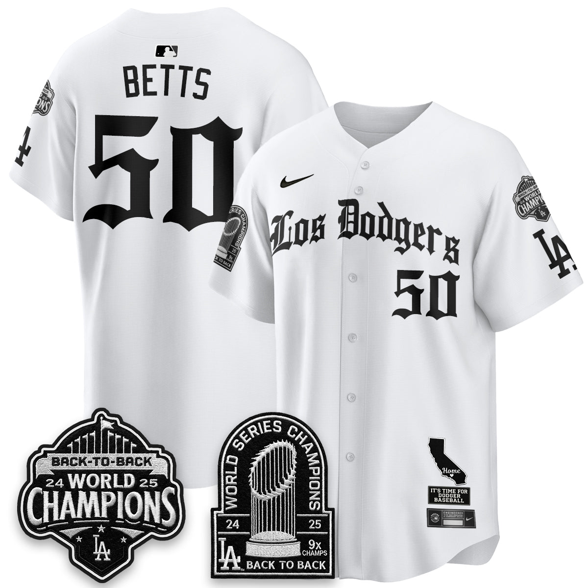 LAD World Series Champions Vapor Premier Limited Gothic Edition Jersey - All Stitched