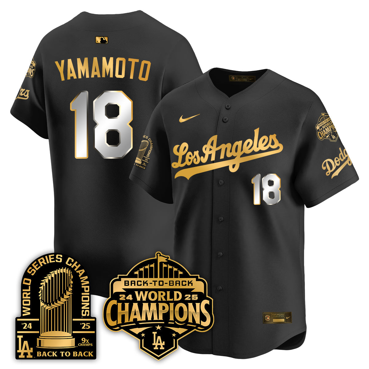 LAD Gold Collection Vapor Limited Jersey - 9x & B2B Champs - All Stitched
