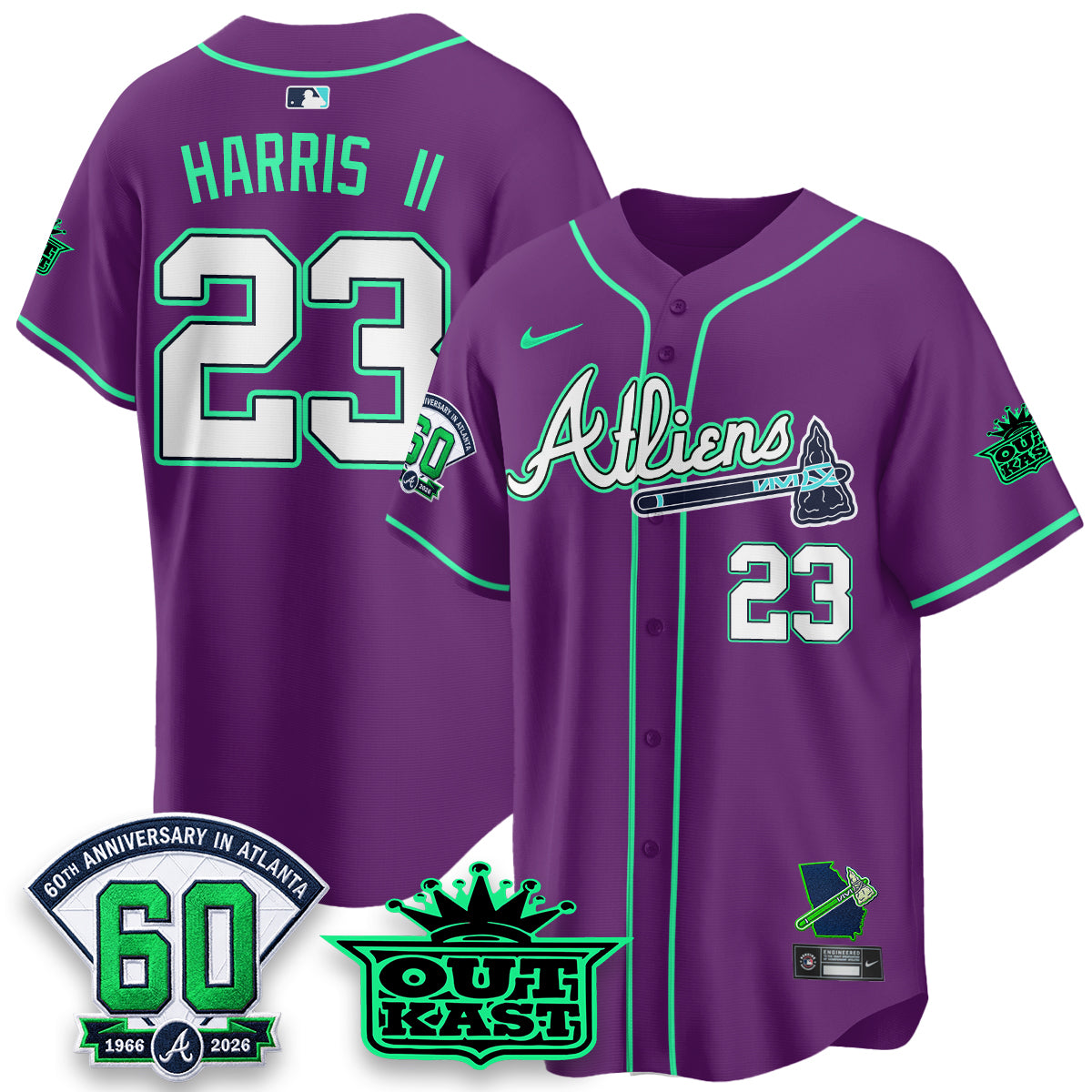 ATL x Atliens Cool Base Galaxy Version Jersey - Stitched