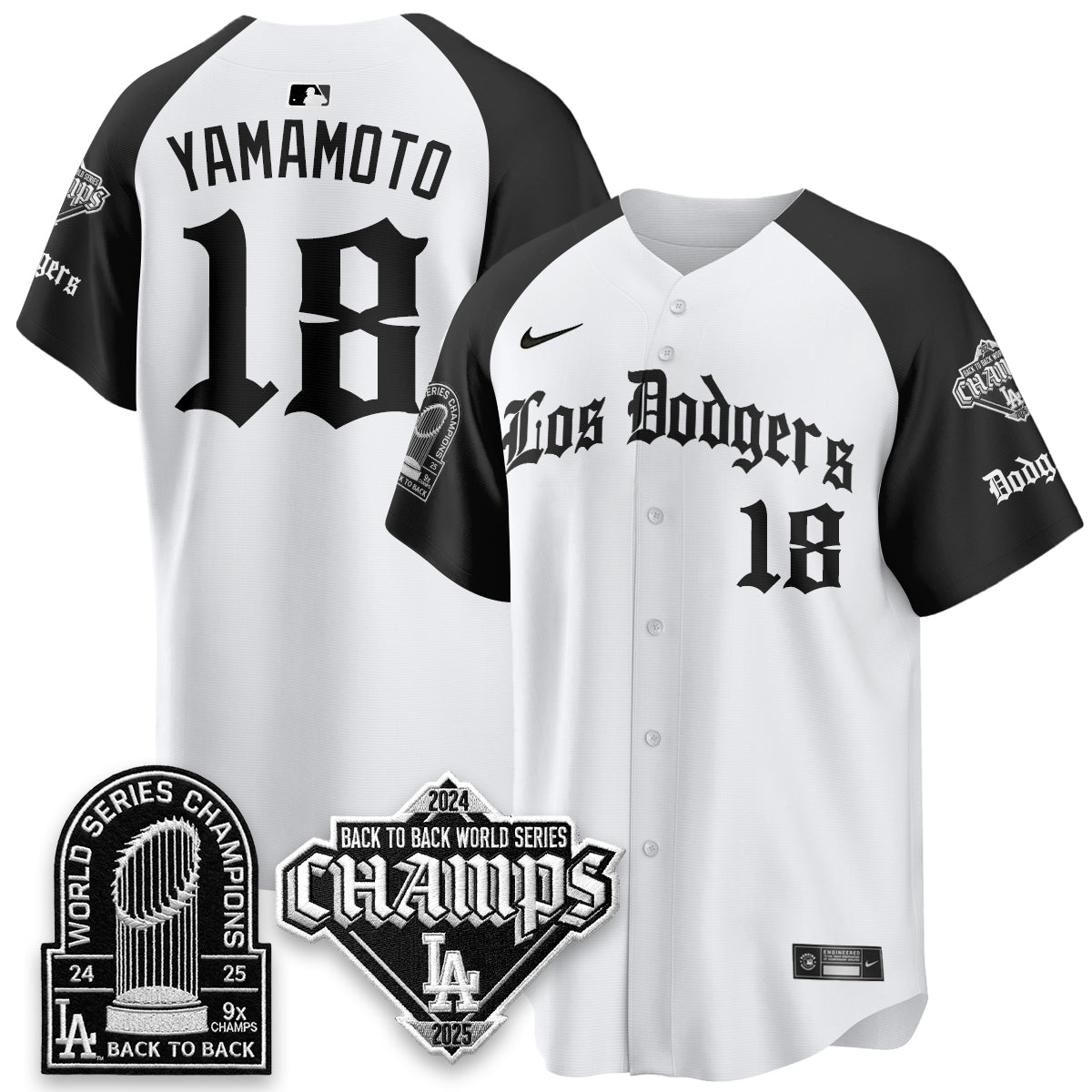 LAD World Series Champions B2B Patch Vapor Premier Limited Gothic Edition Jersey - All Stitched