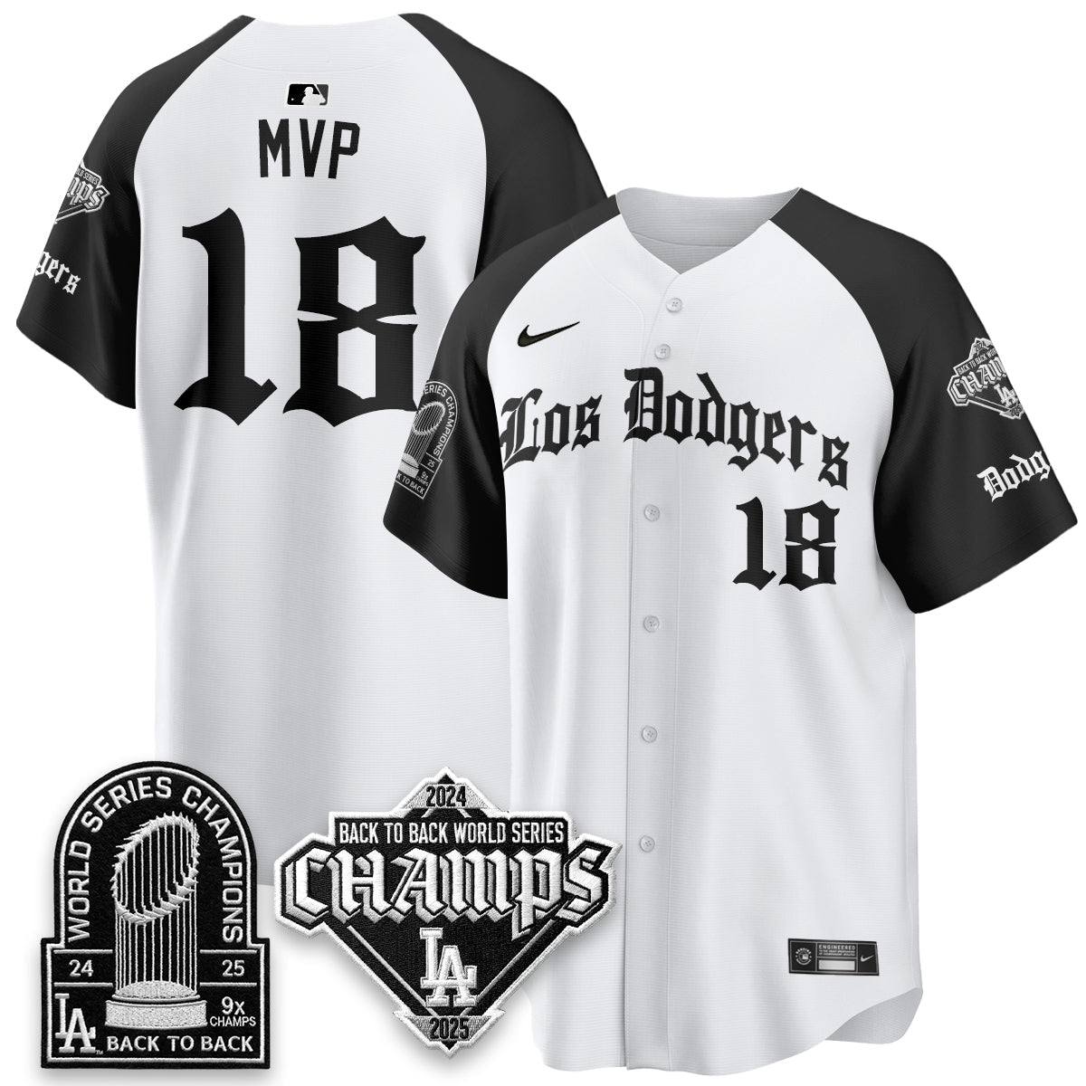 LAD World Series Champions B2B Patch Vapor Premier Limited Gothic Edition Jersey - All Stitched