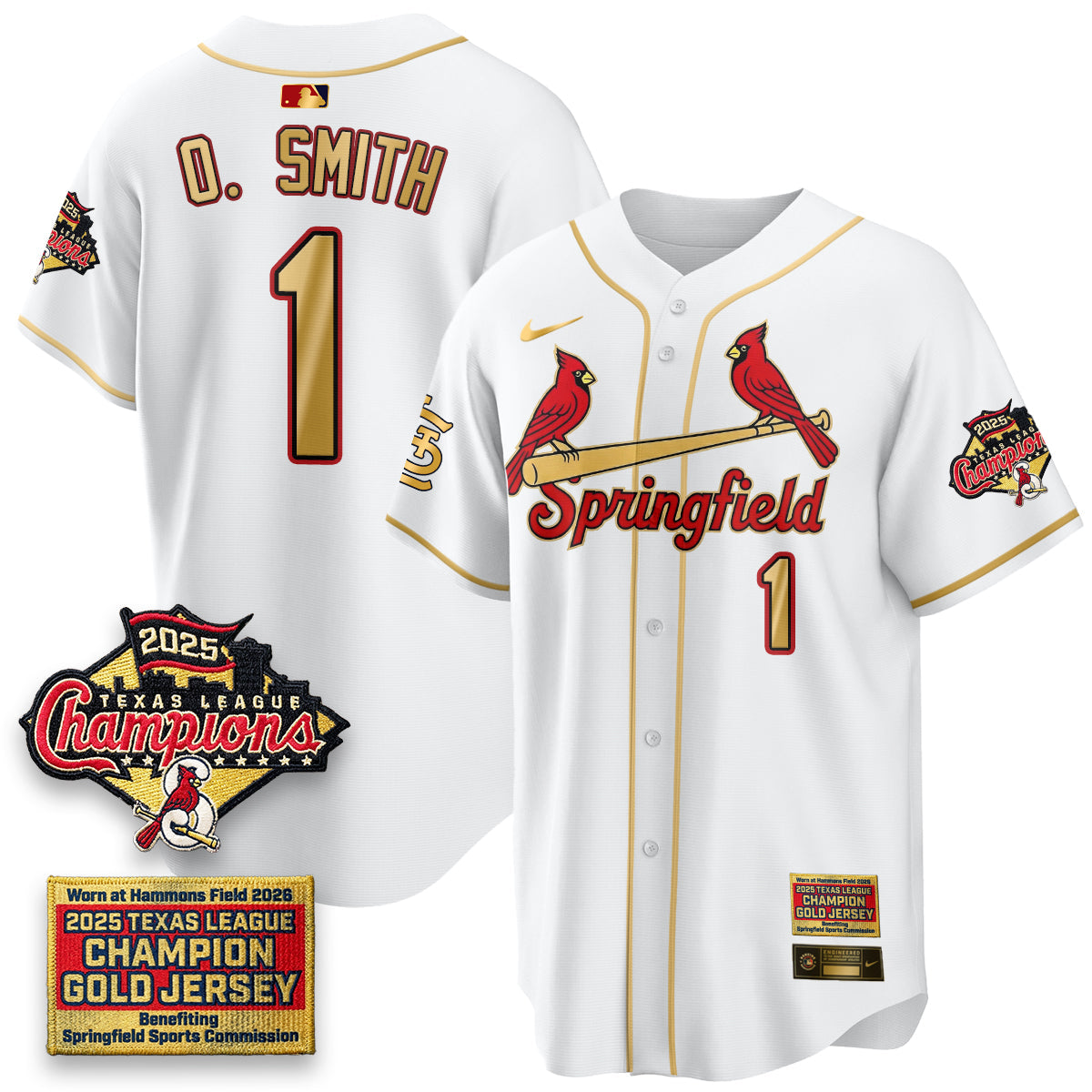 STL Springfield's Championship Gold Limited Jerseys - All Stitched