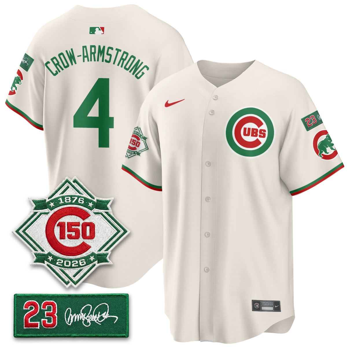 CHC Limited Mexico Jersey - 150th Anniversary + Ryne Sandberg Tribute Patch All Stitched