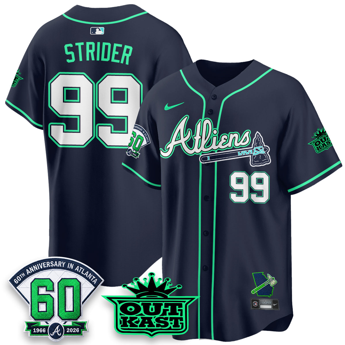 ATL x Atliens Cool Base Galaxy Version Jersey - Stitched