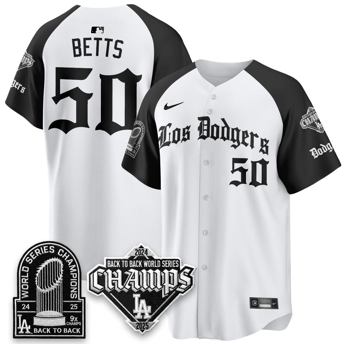 LAD World Series Champions B2B Patch Vapor Premier Limited Gothic Edition Jersey - All Stitched