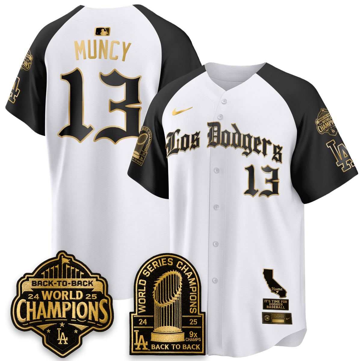 LAD World Series Champions Vapor Premier Limited Gothic Edition Jersey - All Stitched